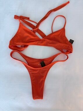 Orange Women's Two-Piece Bikini Set